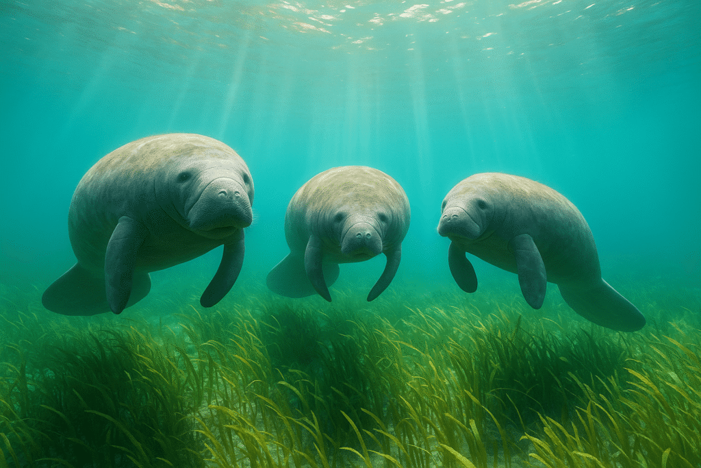 Cambridge 20 Reading Test 2 passage 1 Manatees answers with sea cows in tropical water.