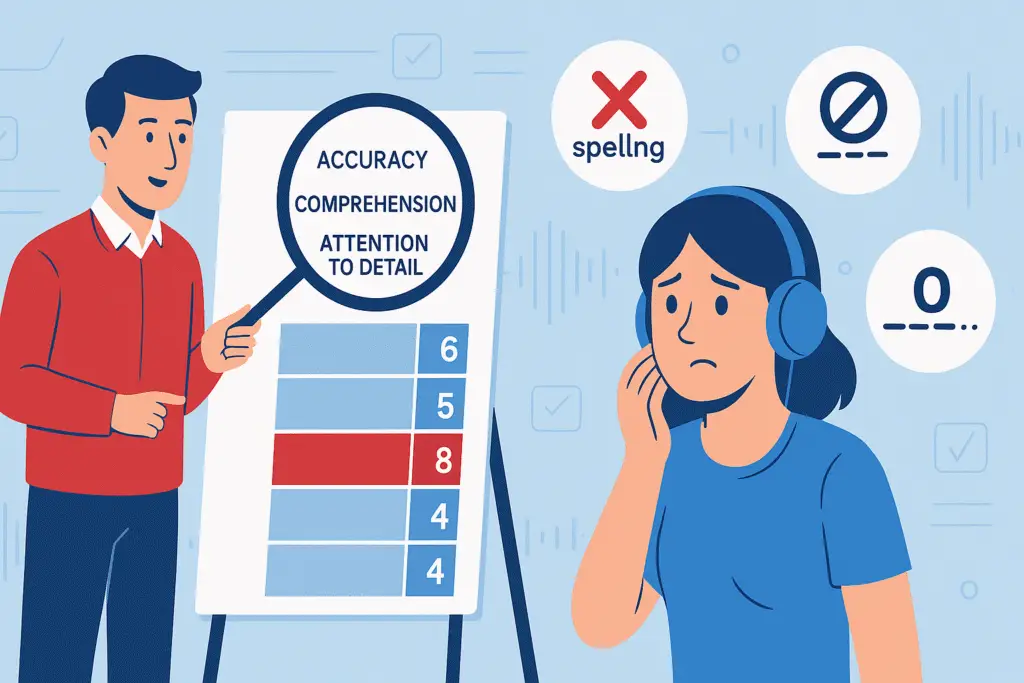 IELTS Listening Band Descriptors and Common Errors illustration