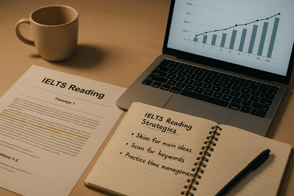IELTS Reading Band Scores study guide with strategies and tips
