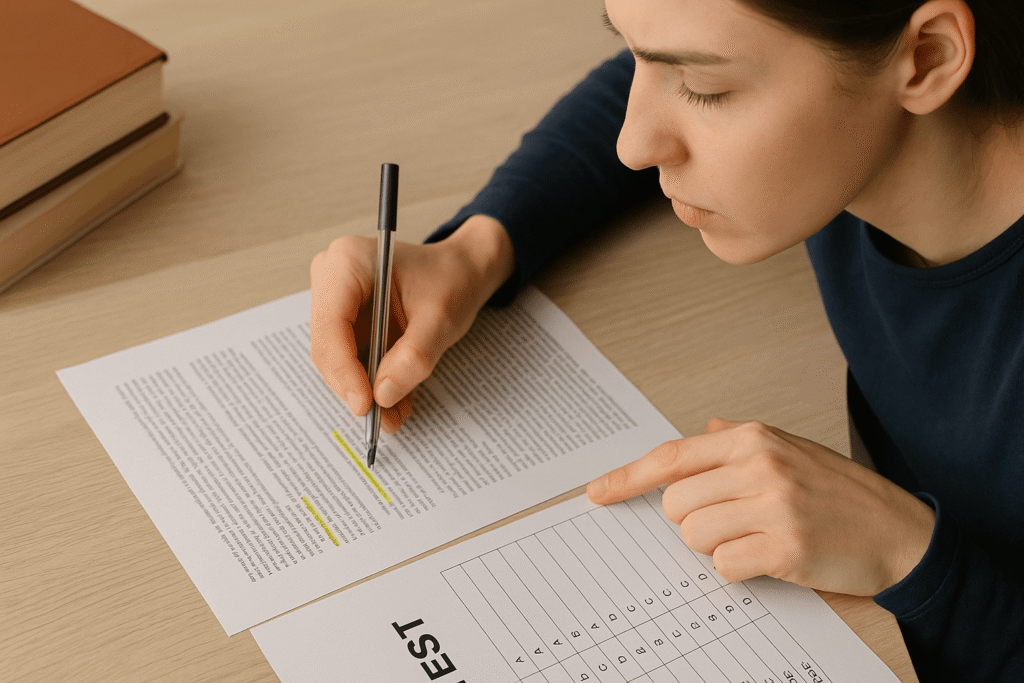 IELTS reading matching information strategies to locate answers quickly