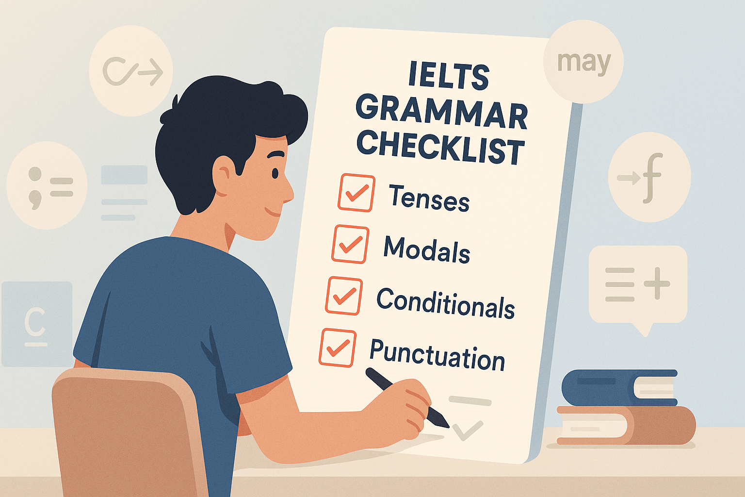 IELTS band 9 grammar writing checklist for Task 2 self-assessment and exam preparation