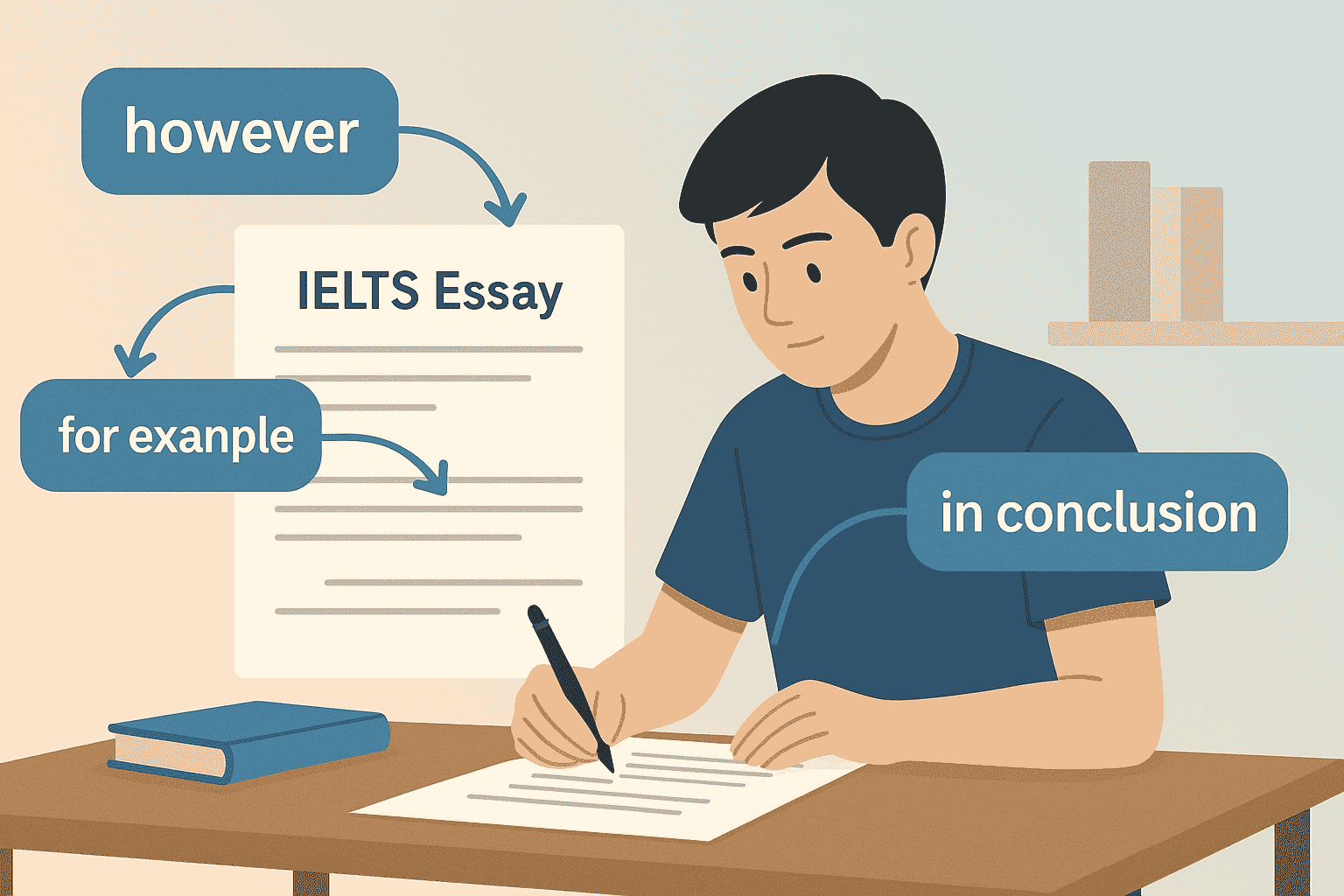 IELTS Writing Task 2 linking words and connectors to improve essay flow and coherence
