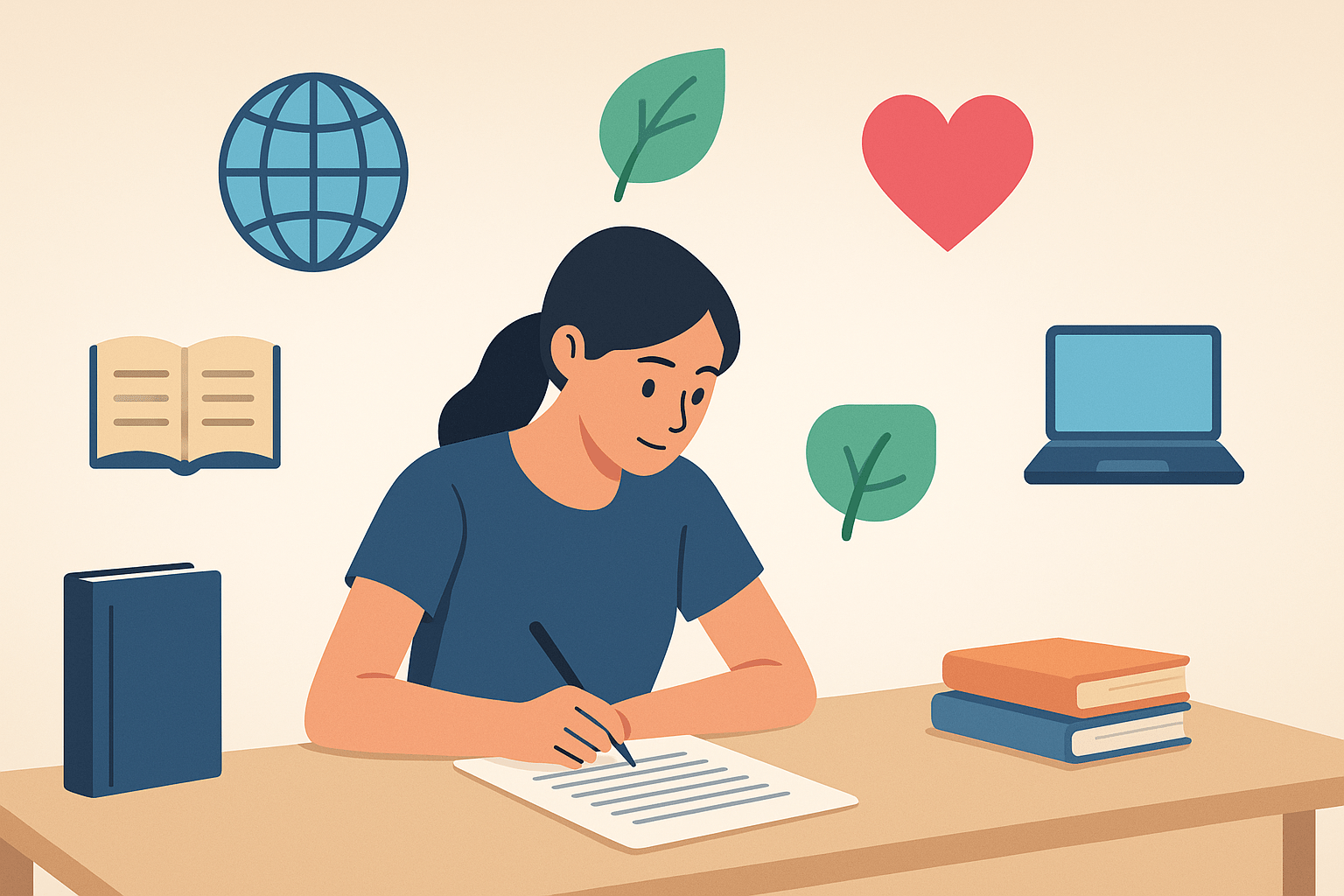 IELTS writing topic vocabulary for common Task 2 essay themes like environment, health, and technology